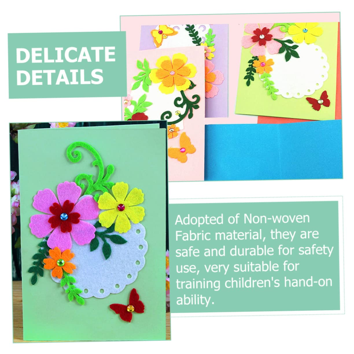 GRIRIW Diy Kits for Boys and Girls 6pcs Greeting Cards Materials Handmade Cards Kit Party Craft Supplies Random Style