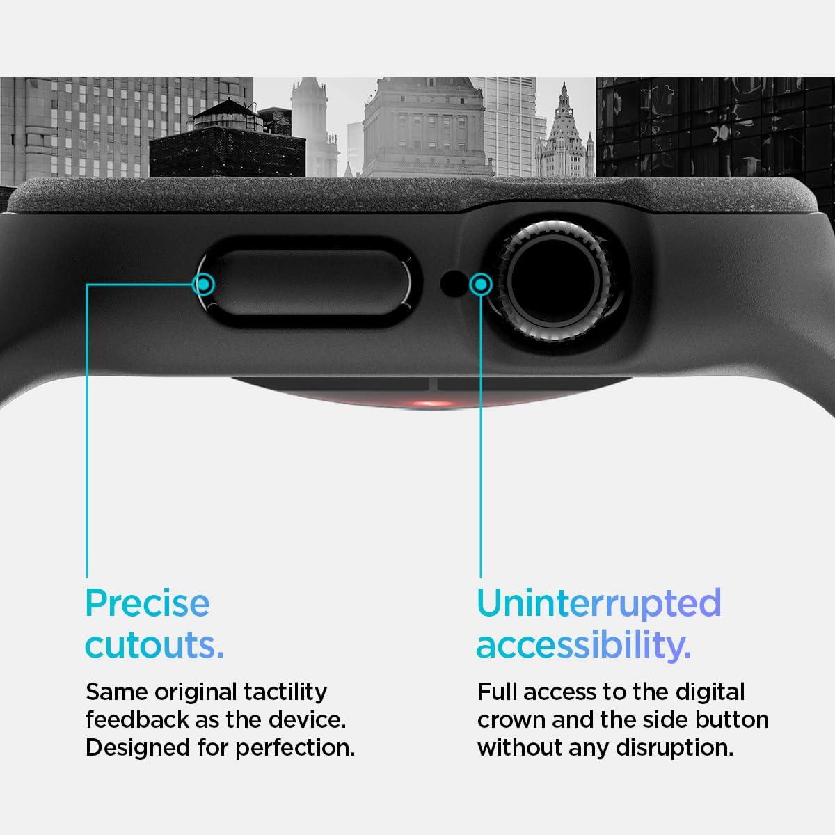 Spigen Vault Pro Hülle Kompatibel mit Apple Watch 11/10 46mm (2025/2024) - Matt Schwarz