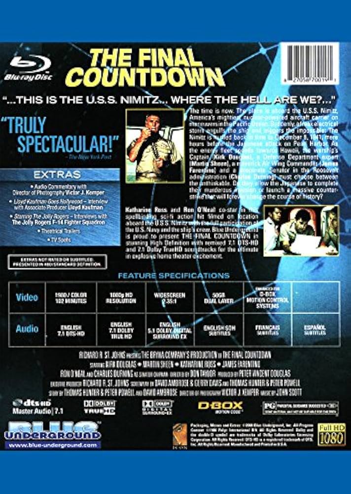 The Final Countdown [Blu-ray]: Amazon.in: Douglas, Kirk