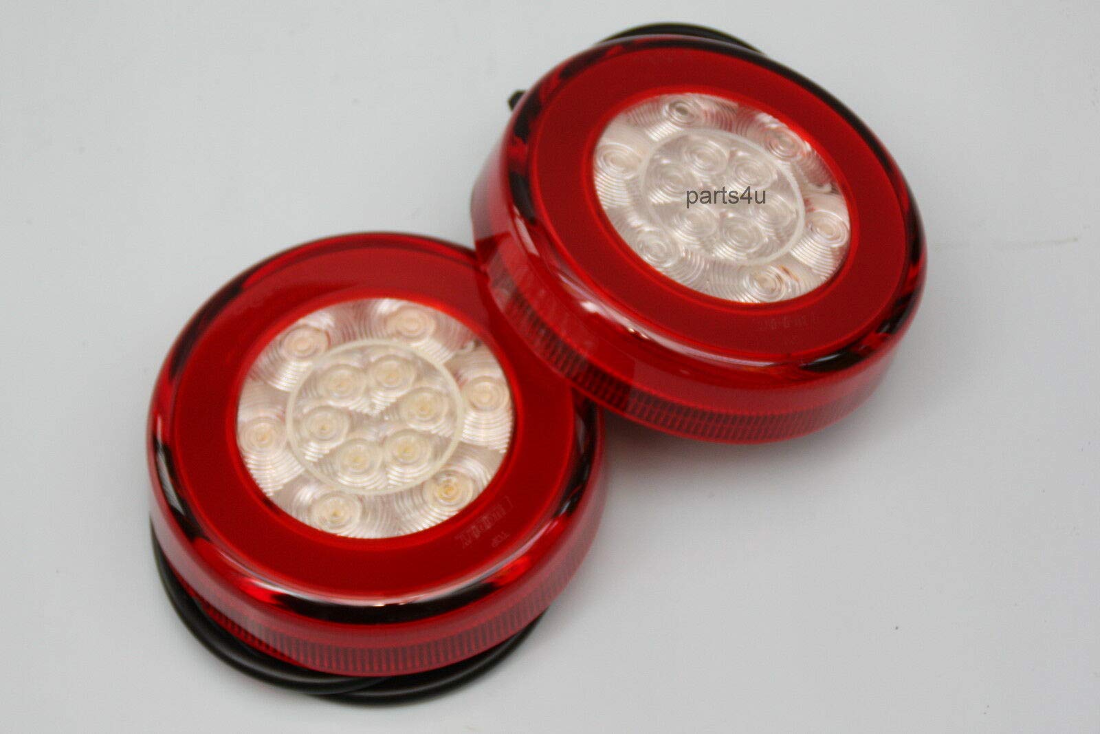1 coppia di luci a LED da 12 V/24 V, rotonde, fanali posteriori, luce del freno