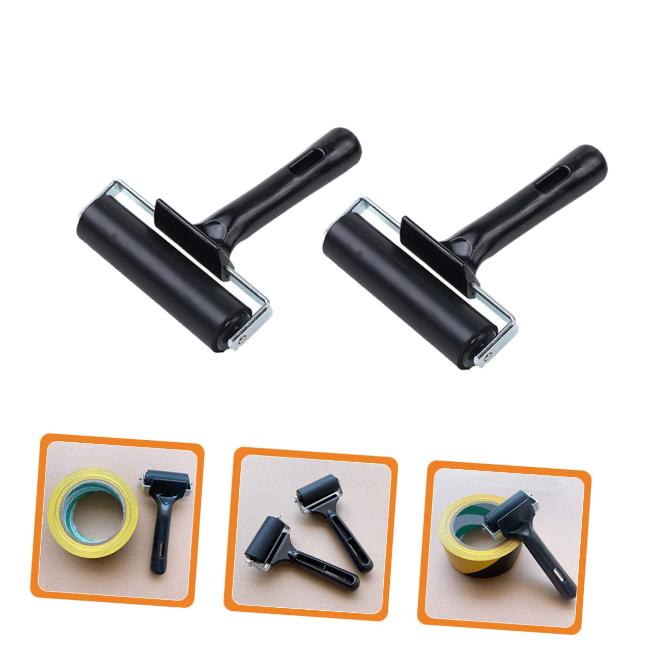 VILLCASE Vinyl Gluing Rollers for Printmaking Crafting Rollers 2 Pcs Smooth Application