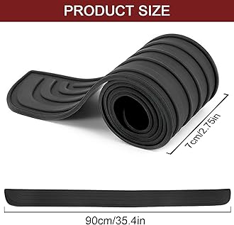 Esteopt Car Rear Bumper Protector, Universal Anti-Scratch Rubber Guard Cover for Car Pickup Truck SUV (36'' x 2.7'' Black)
