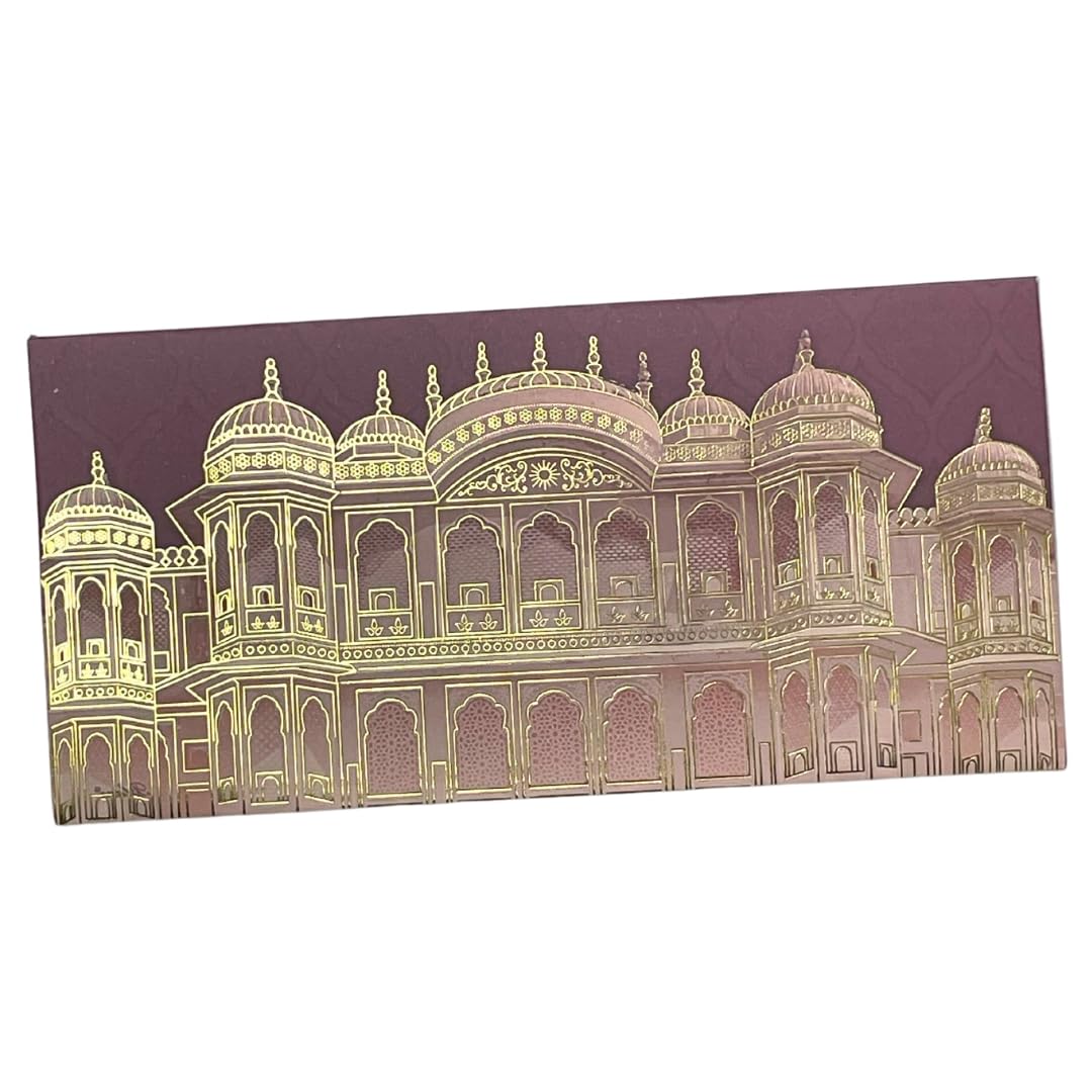 Vanya Creations Pack of 20, Devotional Design 3 Fold Designer Shagun Envelopes for Gifting Money Rectangle Shape Matte Finish Paper Cash Fancy Sagan Lifafa Wedding, 19 X 9 cm, Dark Magenta Color