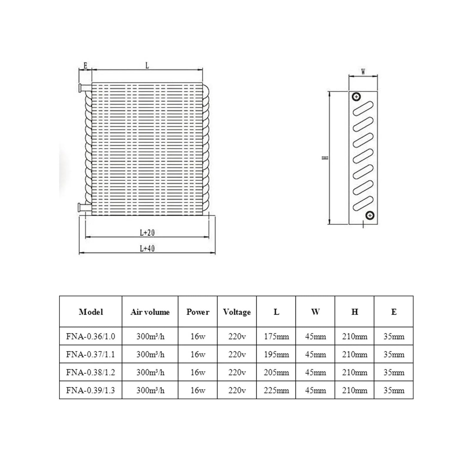 Radiatore Di Raffreddamento Ad Acqua In Alluminio Radiatori For Sistema Di Refrigerazione Con Aletta For Lavello In Alluminio, Compatibile For 360-390 W, Radiatore Del Congelatore(225X45X210mm)