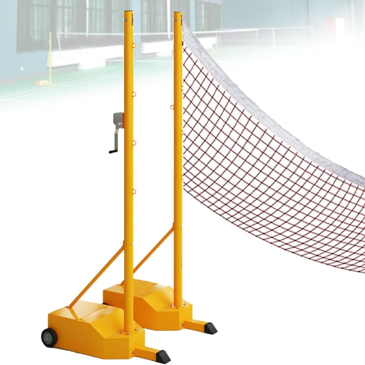 Portable Badminton Net Stand, Indoor Outdoor Volleyball Poles with