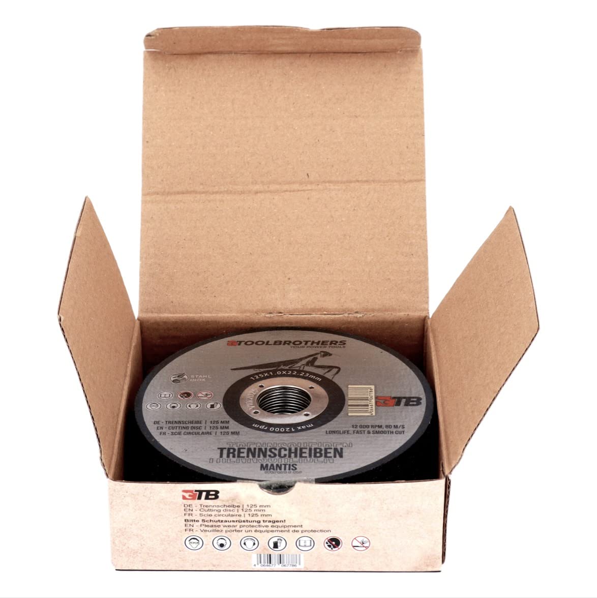Toolbrothers MANTIS zestaw tarcz tnących w profesjonalnej jakości, 25 sztuk, 125 x 22,23 x 1 mm do obróbki metalu, stali, stali nierdzewnej/INOX do szlifierek kątowych (2)