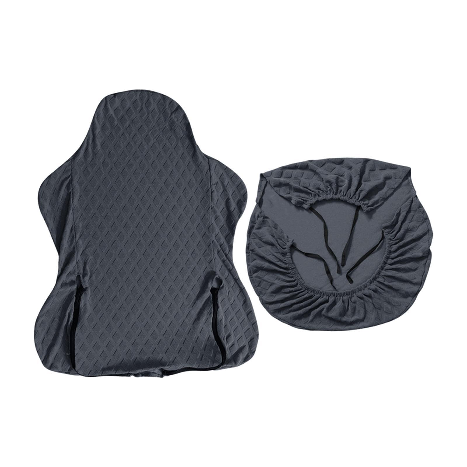 QIXCXAZ Office Internet Cafe Chair Seat Cover Dustproof Offering Long Lasting And Comfort Daily Durable Office Gaming Chair Cover Set Stretch Protector, Dark Grey, stretch