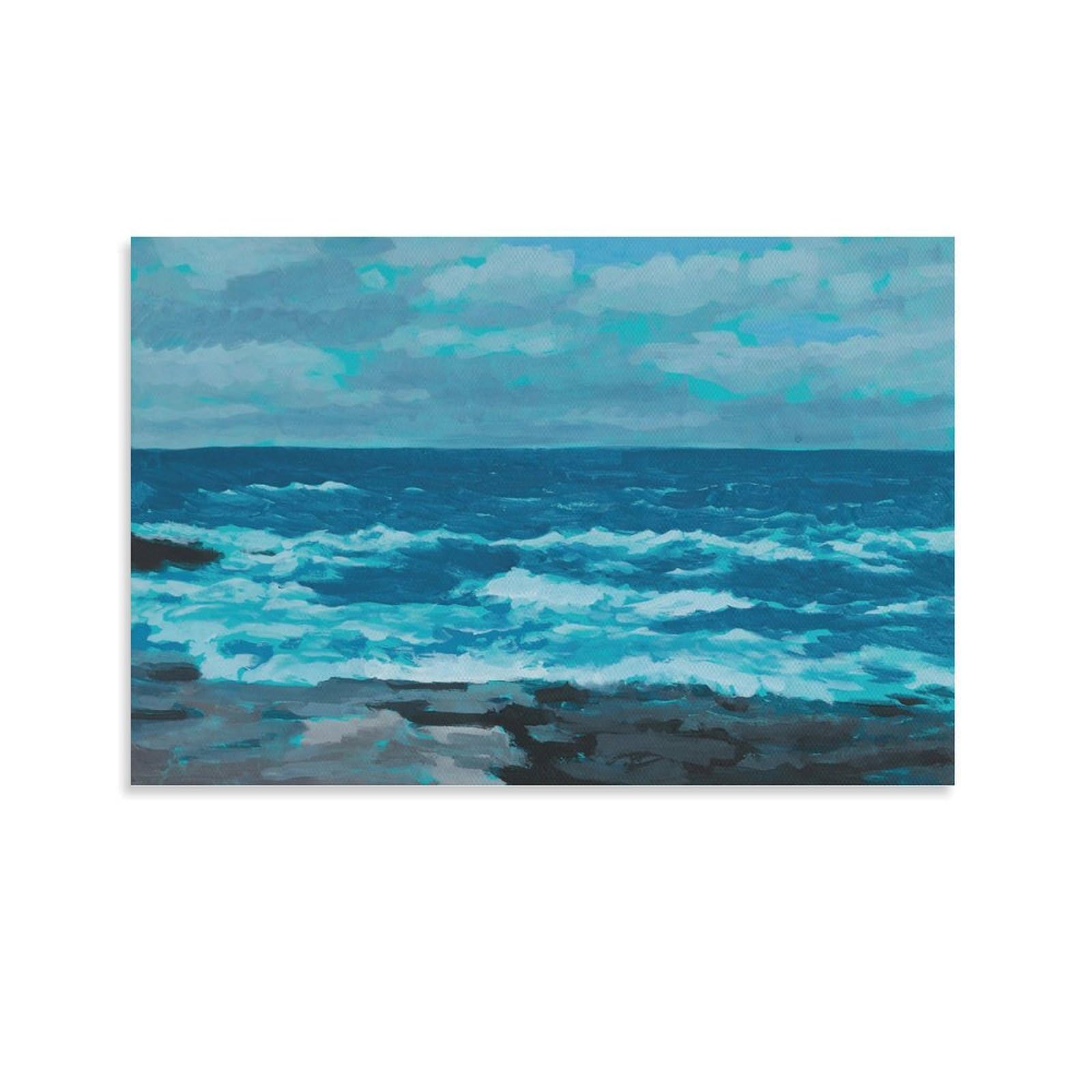 Amazon.co.jp: 画家 東山魁夷 風景画 朝明けの潮 ポスター 印刷