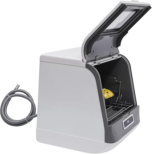 Miniatura 3 de Lavavajillas portátil de 1200 W 110 V, mini lavavajillas con 3 programas de lavado y función de secado al aire, control de microcomputadora de gran
