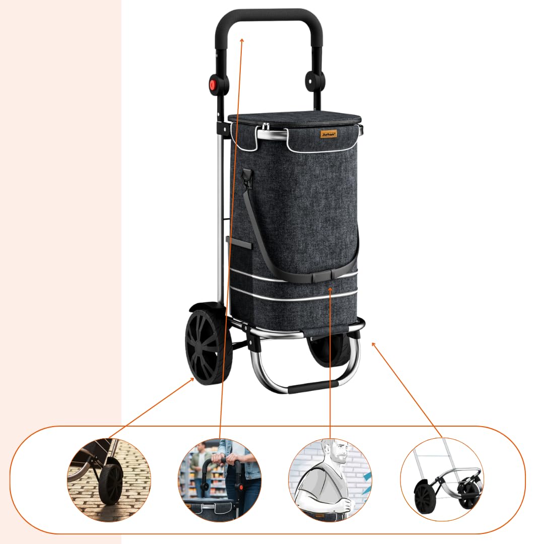 Trolley per la spesa Easy, 50 litri (nero)