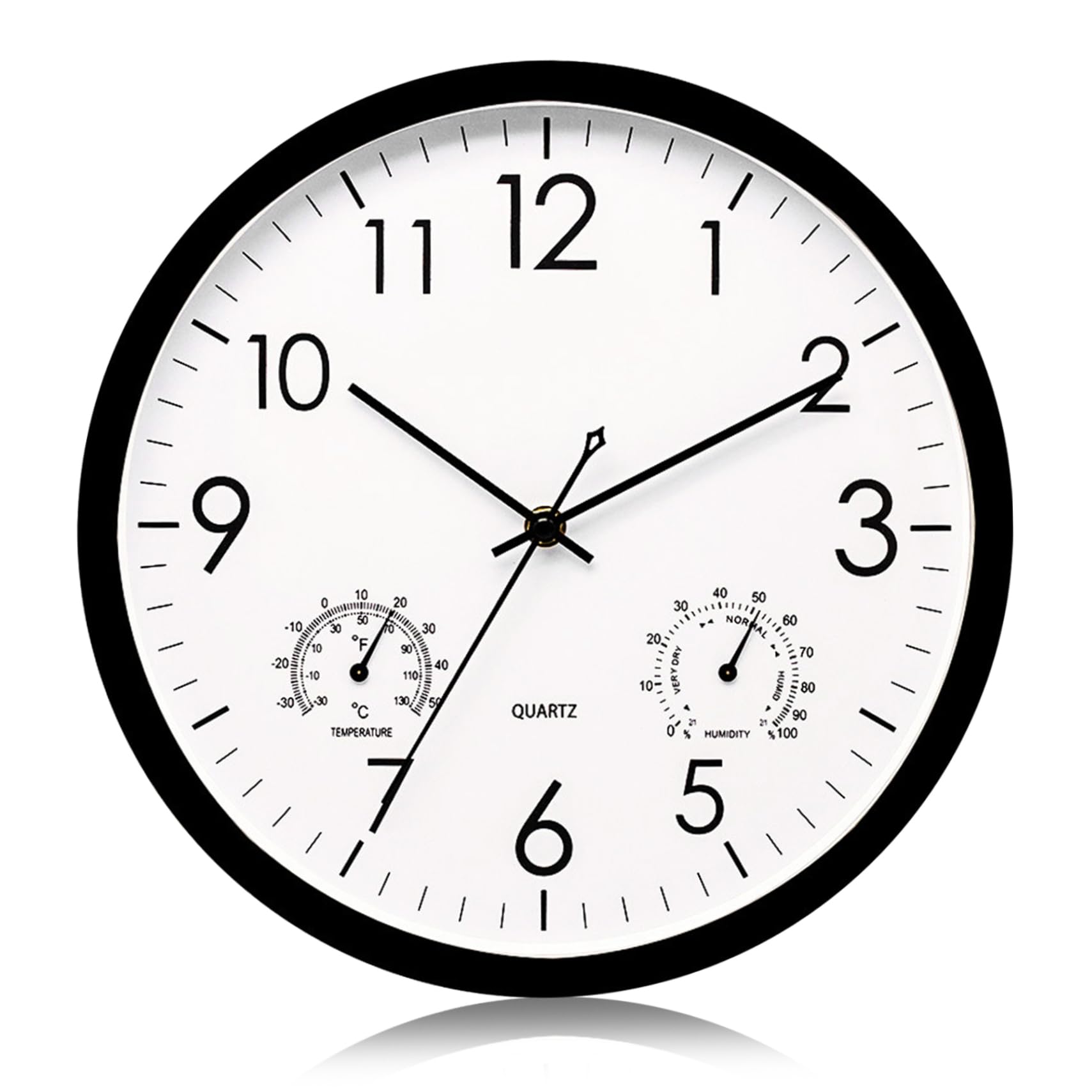 Horloge extérieure Gcroet 12 pouces avec thermomètre et hygromètre