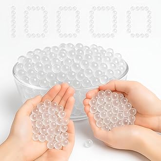Verat 1 Packet Gel Water Balls/Water Beads/Refill Water Bead/Gel Blaster Ammo/Water Balls for Gun/Gel Balls for Kids/Gel Blaster Balls in Bottle/7-8mm Non-Toxic Water Beads Gel Guns(10000 White)