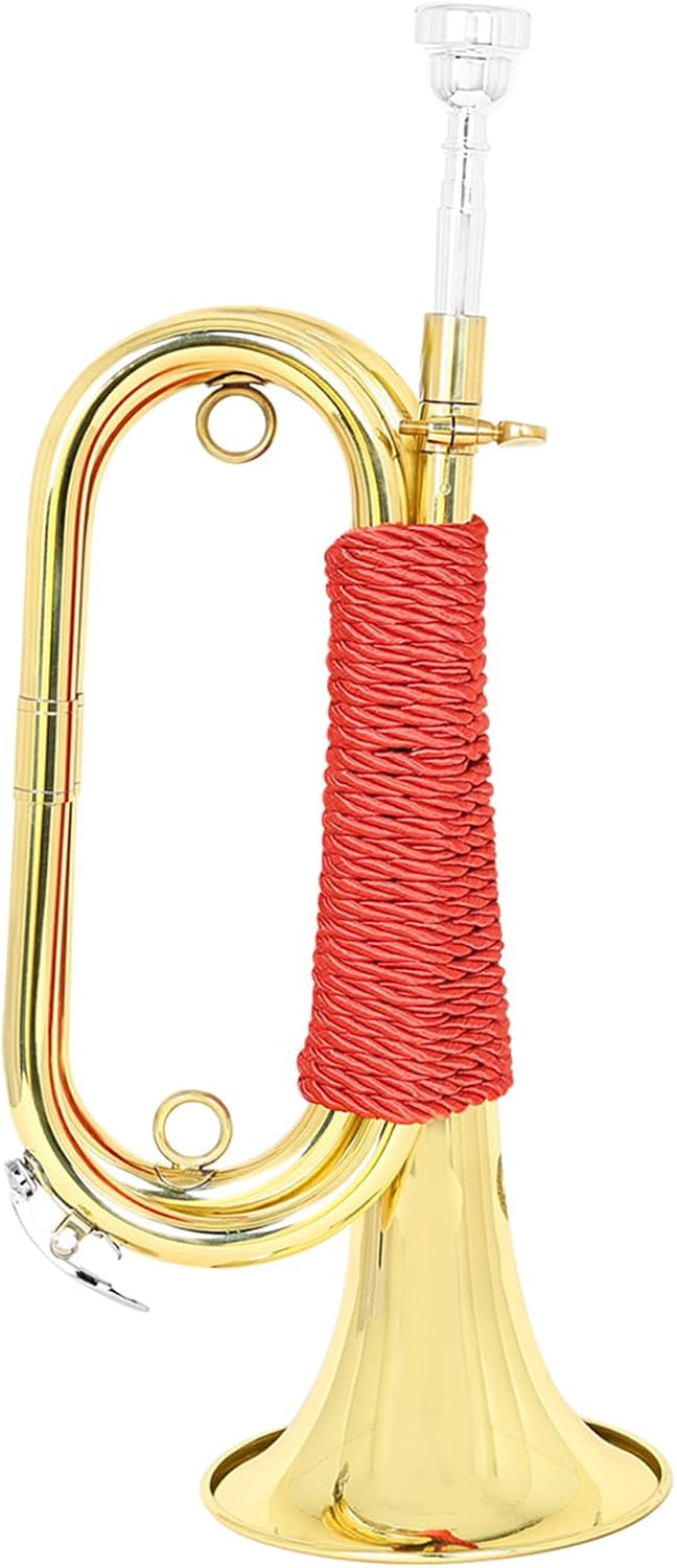 Metal Militaries Bugle Trumpet Portables Trumpet Brass Instrument for Militaries Orchestras School Bands