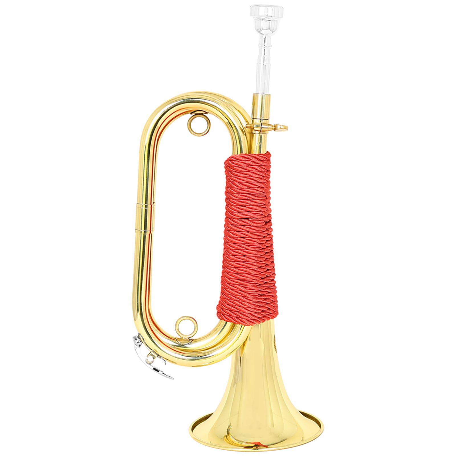 Goldene Messingstifte, Kavallerie-Trompete, kompakt, leicht, Militär, für Schule, Orchester, Aufbewahrungstasche, geringes Gewicht