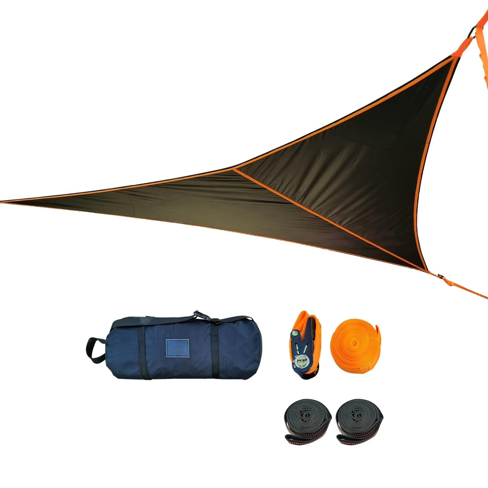 Hamac triangulaire extra large de 4 m pour camping, capacité multi-personnes, design aérien, supporte jusqu'à 226,8 kg