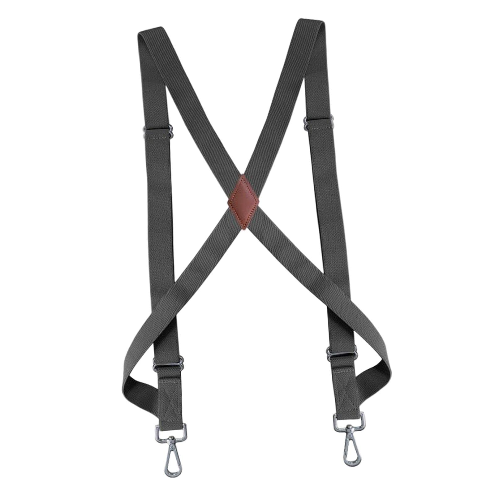 nivaa Mens Womens Suspender X Shaped Elastic Straps Hook Suspenders Adjustable Gray-picture-44