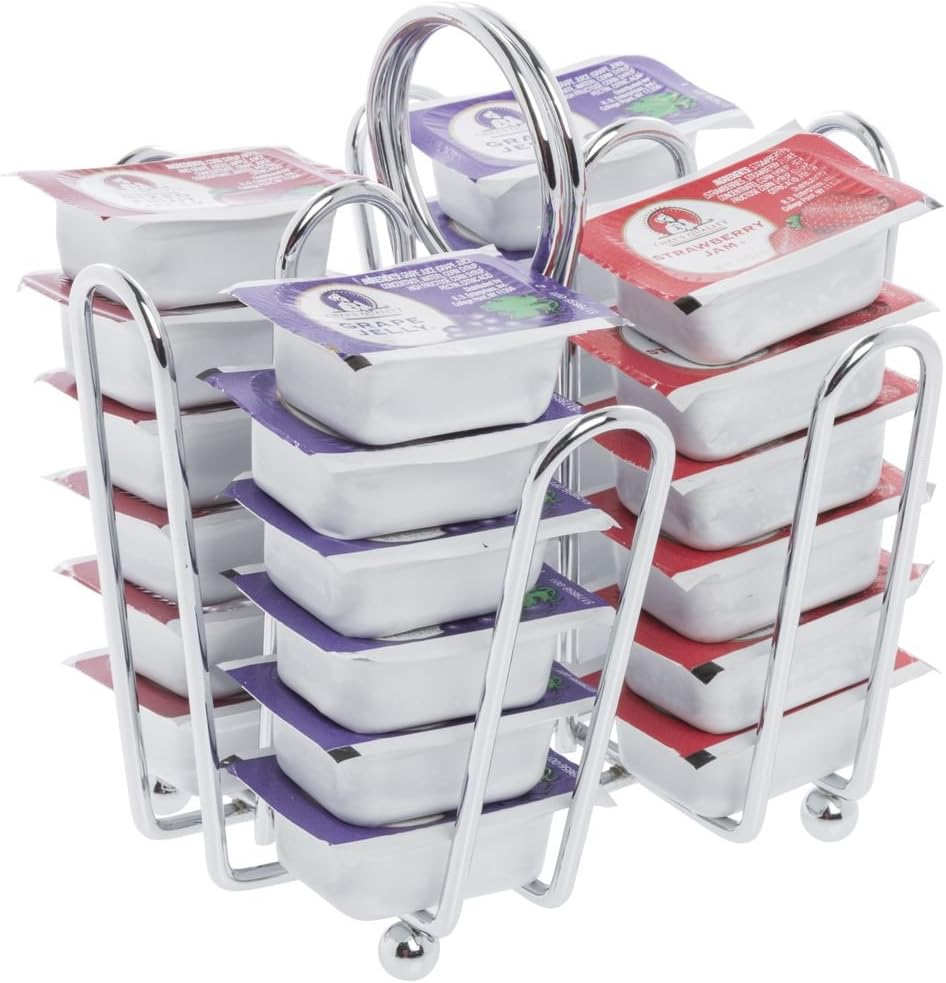 Tablecraft 597C Chrome Plated Jelly Packet Rack