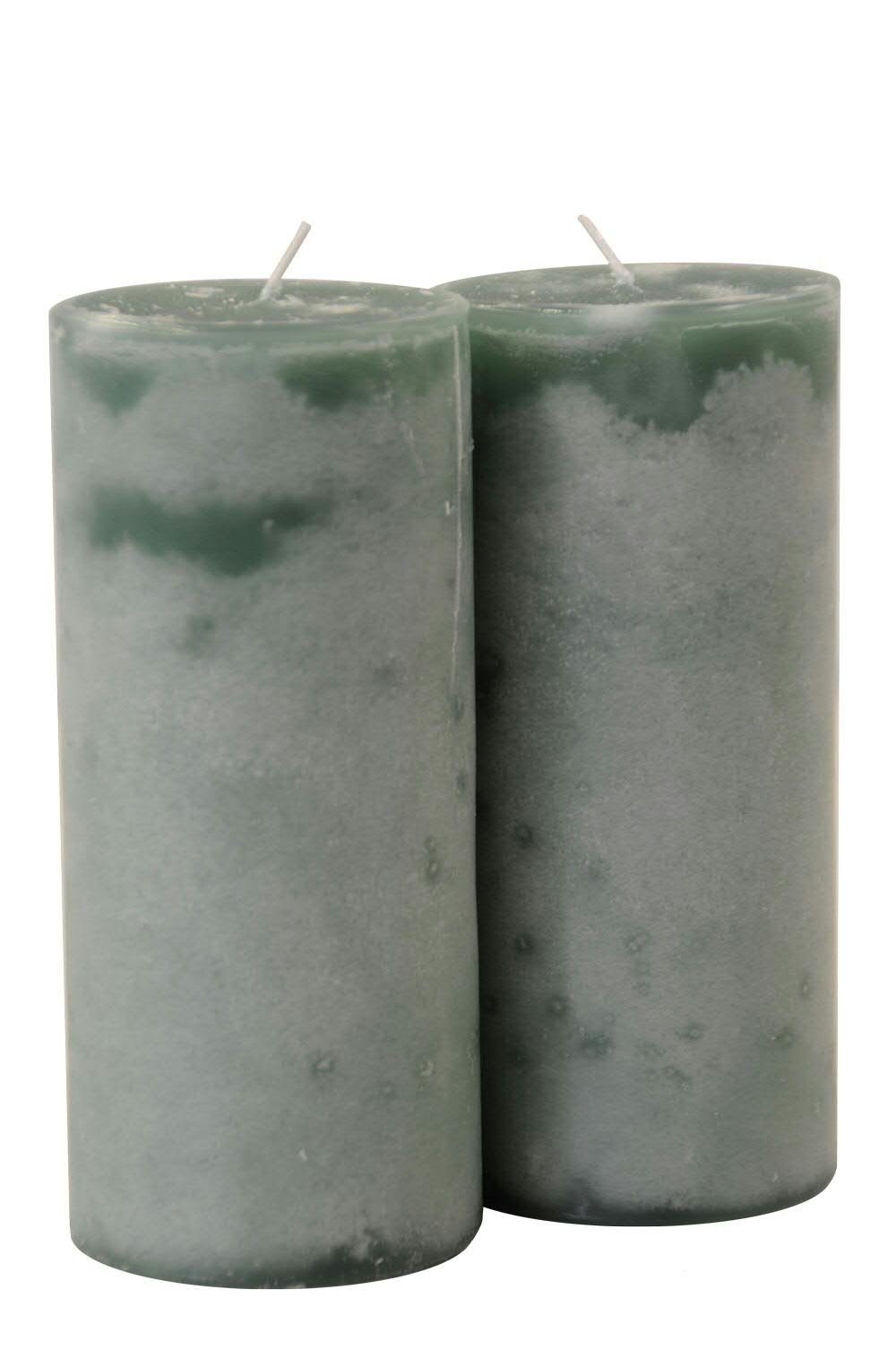 Candele per l'Avvento/candele a colonna/candele (Safe Candle) – Grande scelta – Corona dell'Avvento/ghirlanda di Natale/candele di Natale., verde smeraldo, XL & Breit: Höhe 18cm / Ø 8cm - 2 Stück