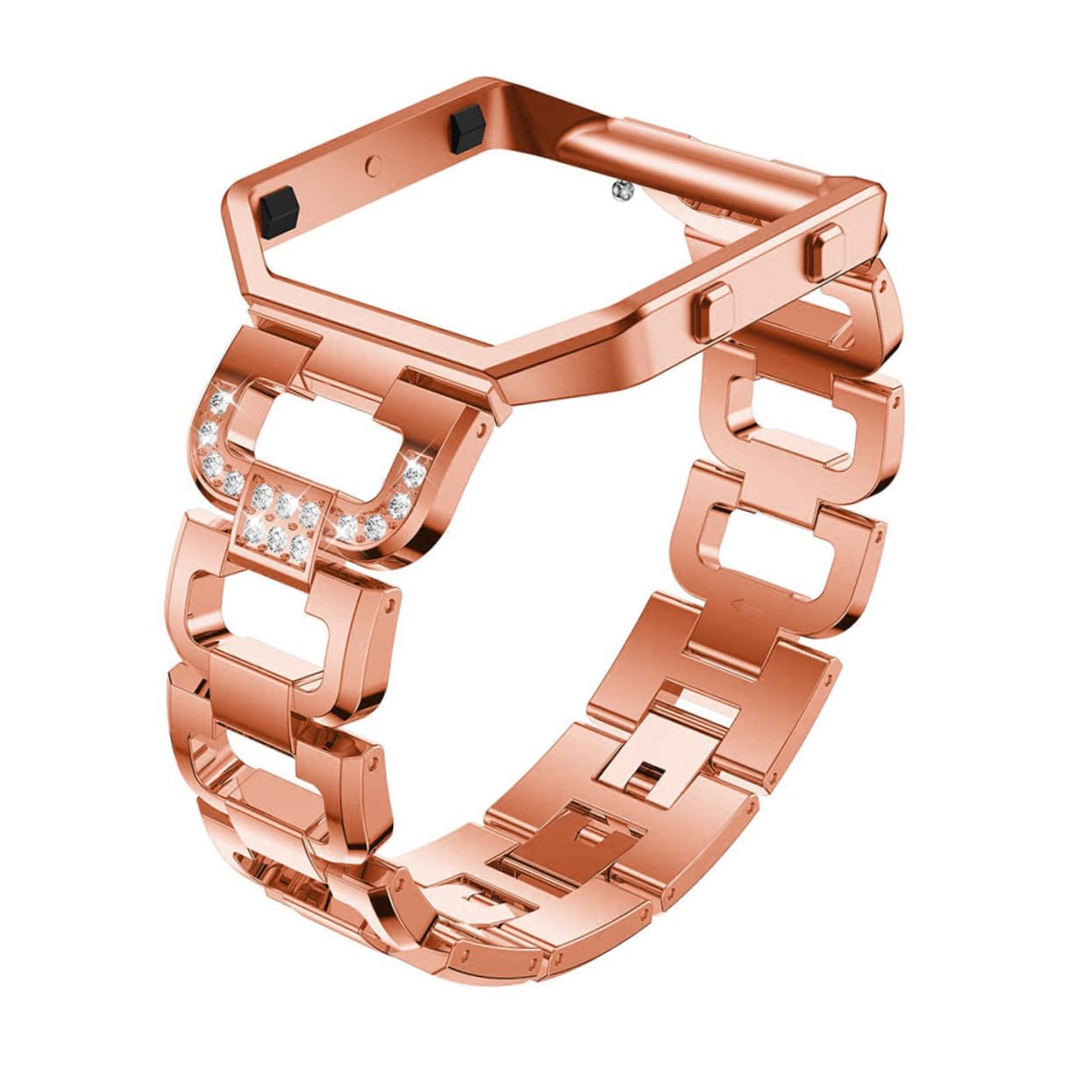 Housoutil Lot De 3 Bracelets De Montre En Métal Pour Montre Connectée Accessoires De Montre En Strass Bracelet De Rechange En Forme De D Avec Cadre De Montre Compatible