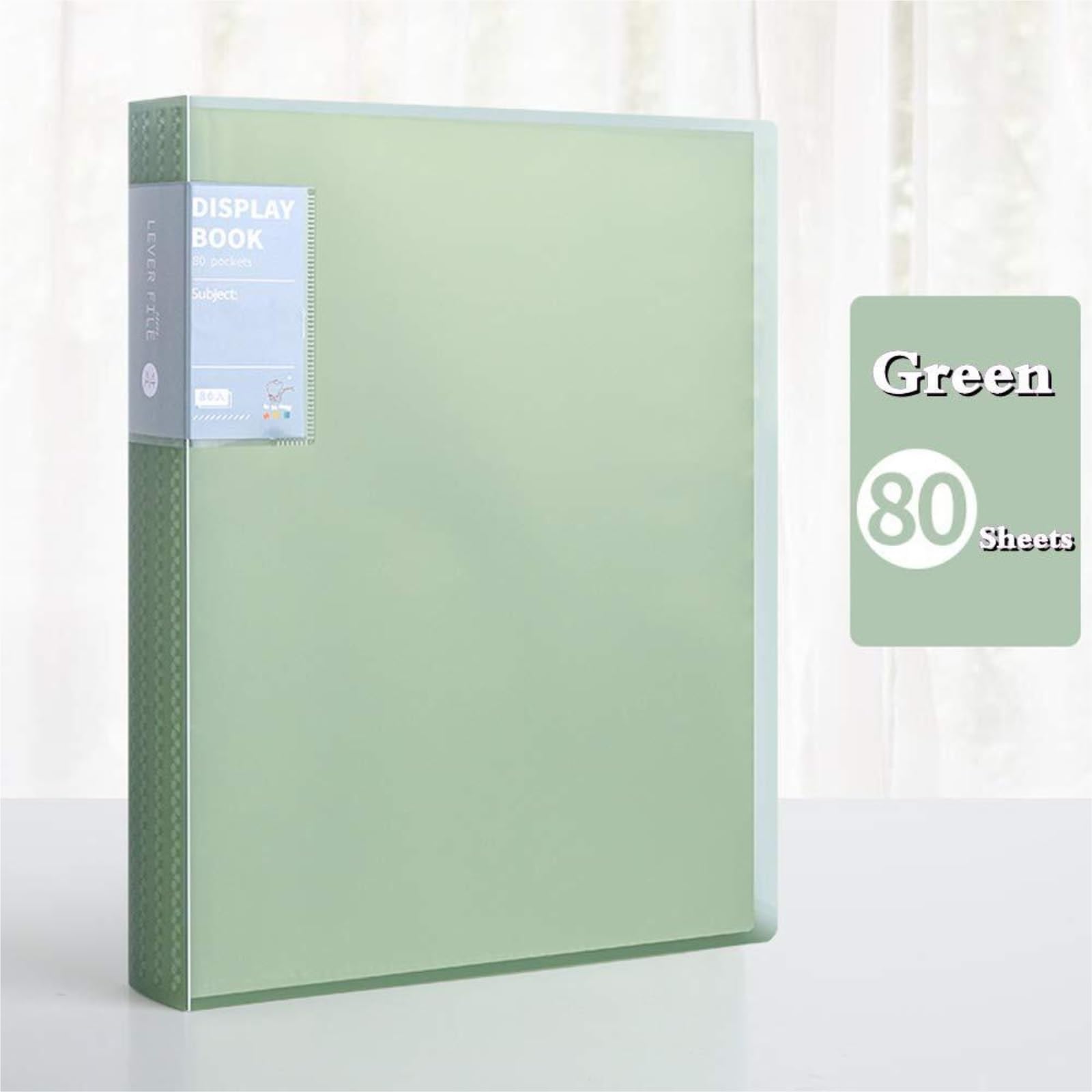 Porte-documents A4 avec pochettes transparentes, 80 pages de protection pour l'organisation de fichiers papier