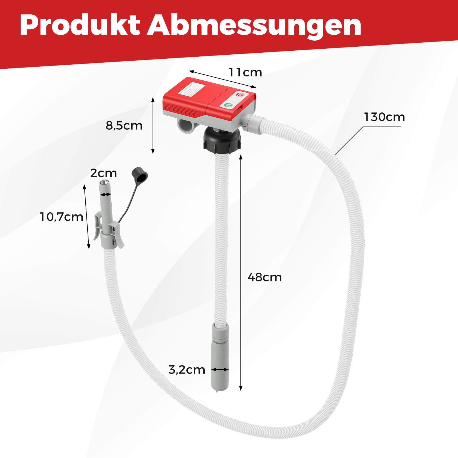 COSTWAY elektryczna pompa paliwa 14,4 L/min z automatycznym czujnikiem zatrzymania 3 adaptery