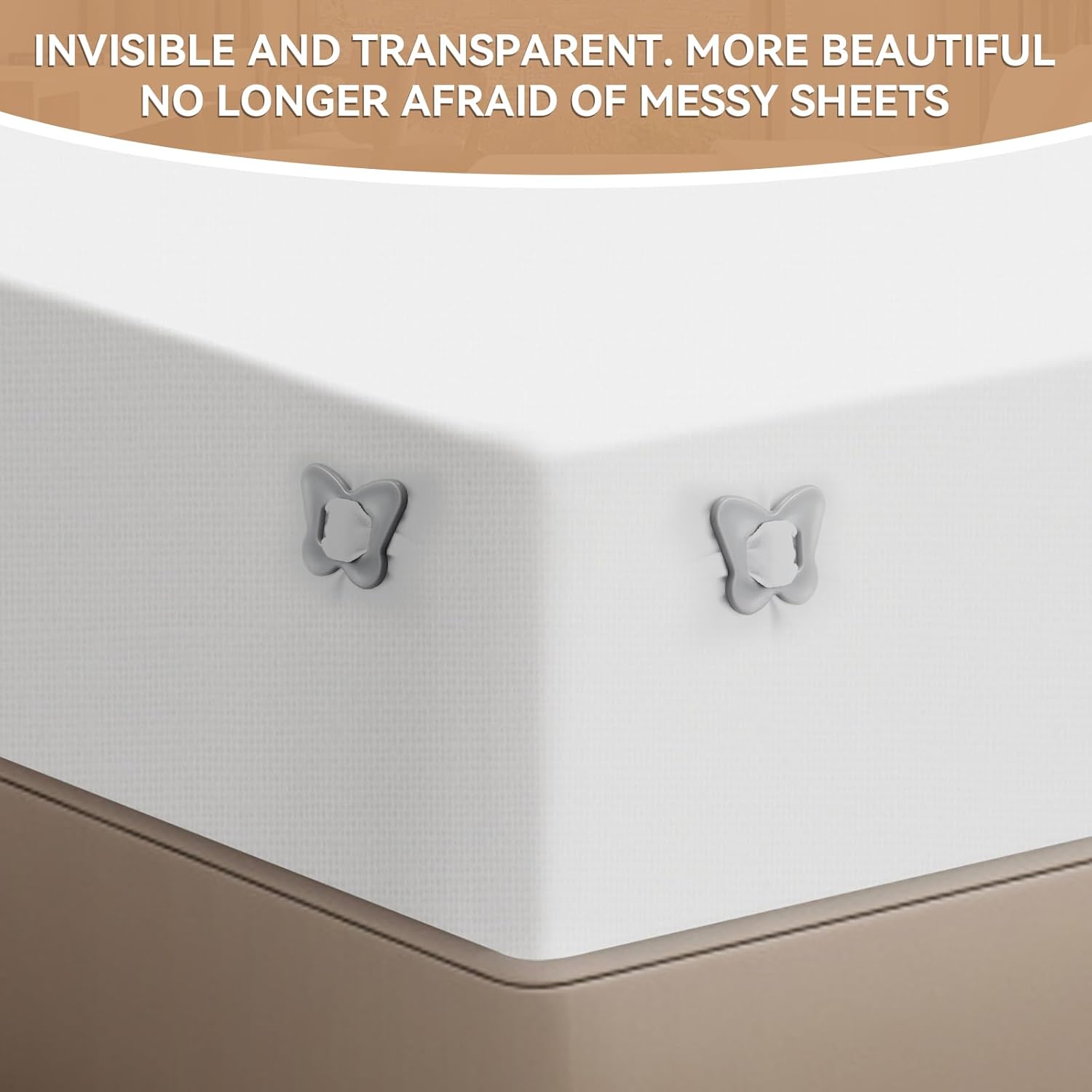 Silicone Lock Sheet Holder for Bedroom – Soft Secure Locking Mechanism for Firm Tight Sheets Easy Installation Fits All Mattress Sizes Ideal for Parents Students Dorms Hotel