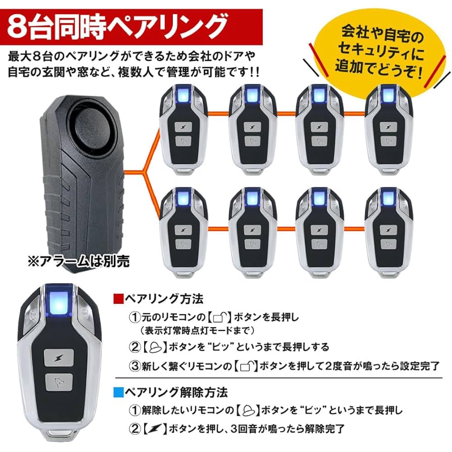 Amazon | 【単品】 セキュリティアラーム用 追加リモコン 日本語