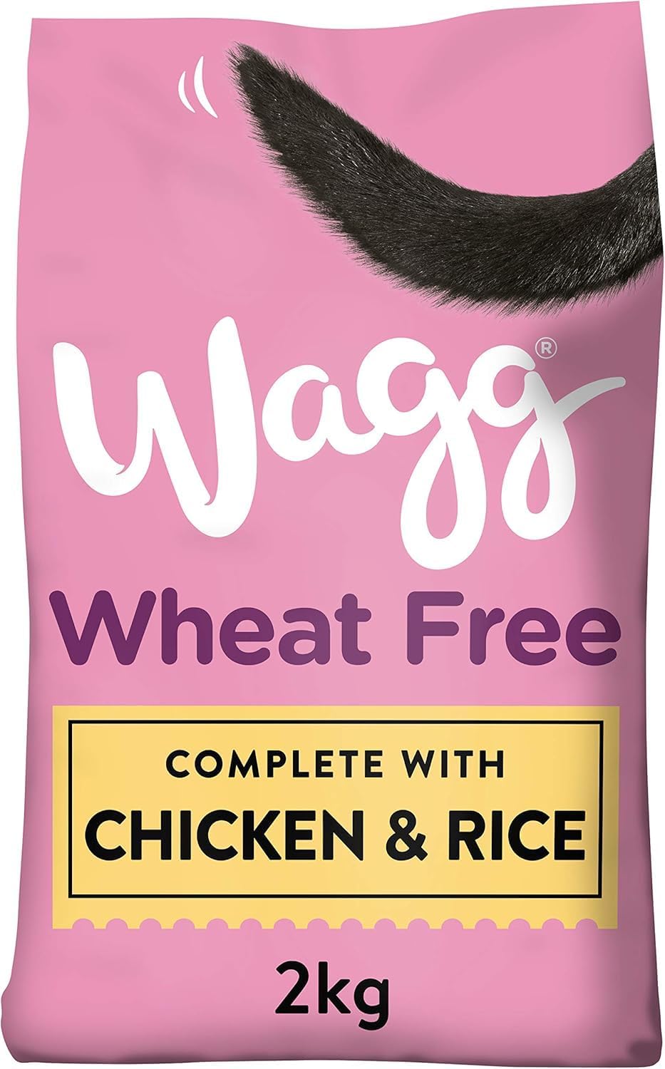 Wagg Wheat Free Complete Dry Adult Dog Food Chicken & Rice 2kg (Pack of 4) - For Sensitive Stomaches