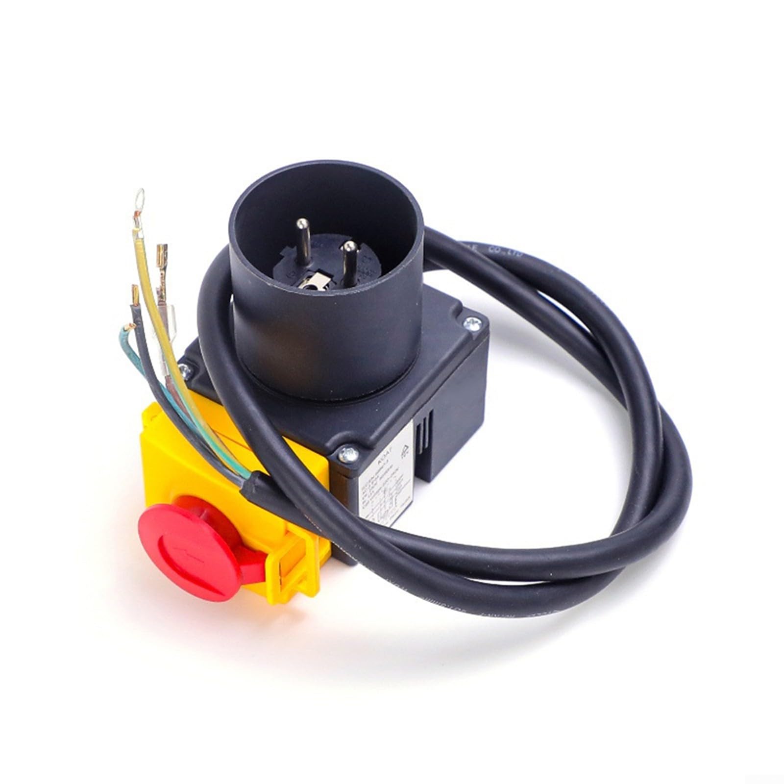 KOA7 Elektromagnetischer Schalter 250V 12A IP54 Schutz staubdicht spritzwassergeschützt Not-Aus mit mechanischer Rot-Grün-Taste für Industrieholzspalter Holzbearbeitungsmaschinen