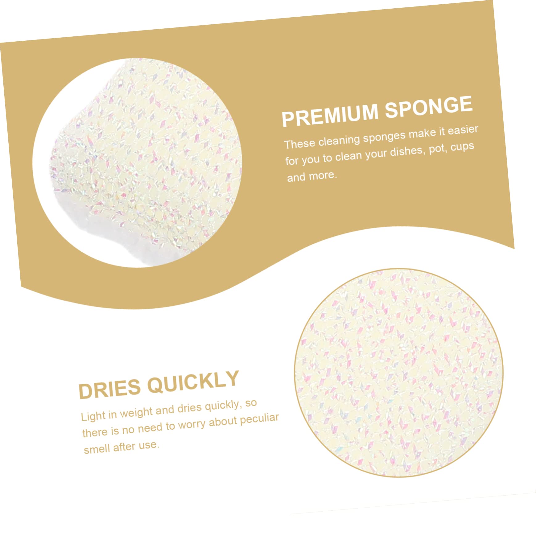 Mipcase 3 Set Spugna Forte Di Grandi Dimensioni Scrubber Mammina Lavare I Piatti Con La Spugna Scopo Paglietta Spugne Per Lavare I Piatti Pentole Strofinare Poliestere 10 Pezzi*3
