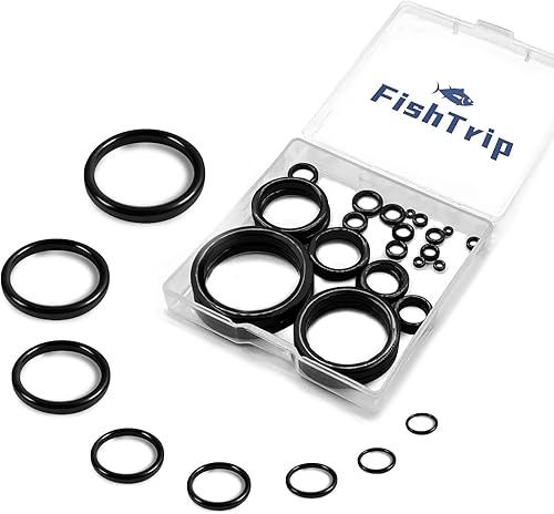 FishTrip Kit de reparación de ojales de caña de pescar, 60 unidades160 piezas, kit de reparación de caña de pescar, 12 tamaños, kit de repuesto de