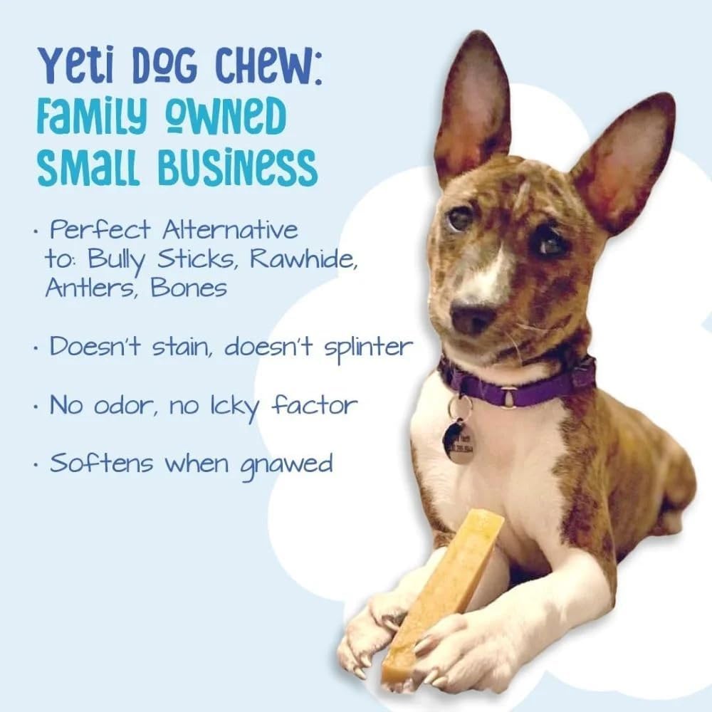Yeti Dog Chew - Himalayan Yak Chews - Healthy Dog Treats - Long Lasting Dog Chews for Aggressive Chewers - Birthday Dog Treats - Natural Dog Chews for All Dog Breeds - Large, 10.5 oz, Assorted