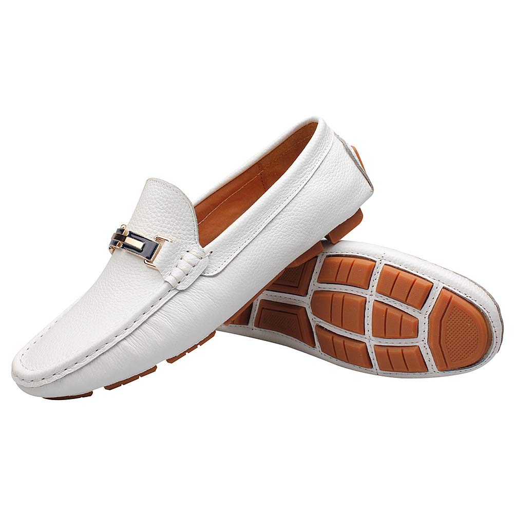 rismart Hombres Conducción Coche Casual Ponerse Cuero Mocasín Pisos