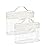 BAGSMART TSA Approved Toiletry Bag, 2 Pack Clear Makeup Cosmetic Bag Organizer, Quart Size Travel Bag for Toiletries, Carry-on Travel Accessories Essentials, White-2pcs