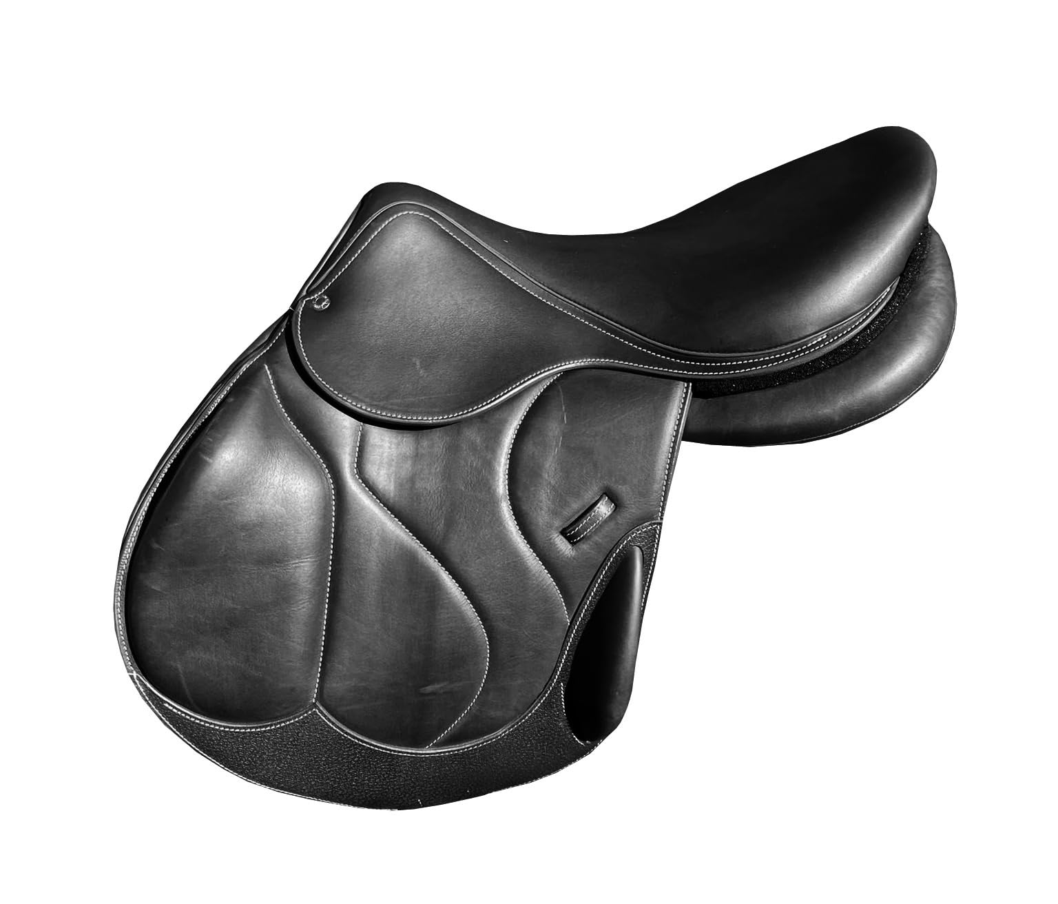 Sella da salto inglese in pelle di alta qualità, design a contatto ravvicinato per cacciatori e saltatori, realizzata a mano, resistente, multiuso, ST-064