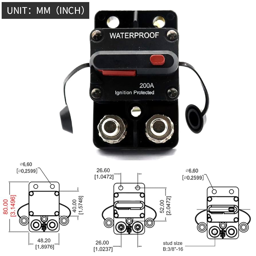 Amazon.com: ZOOKOTO 12-48V DC 200A Surface Mount Circuit
