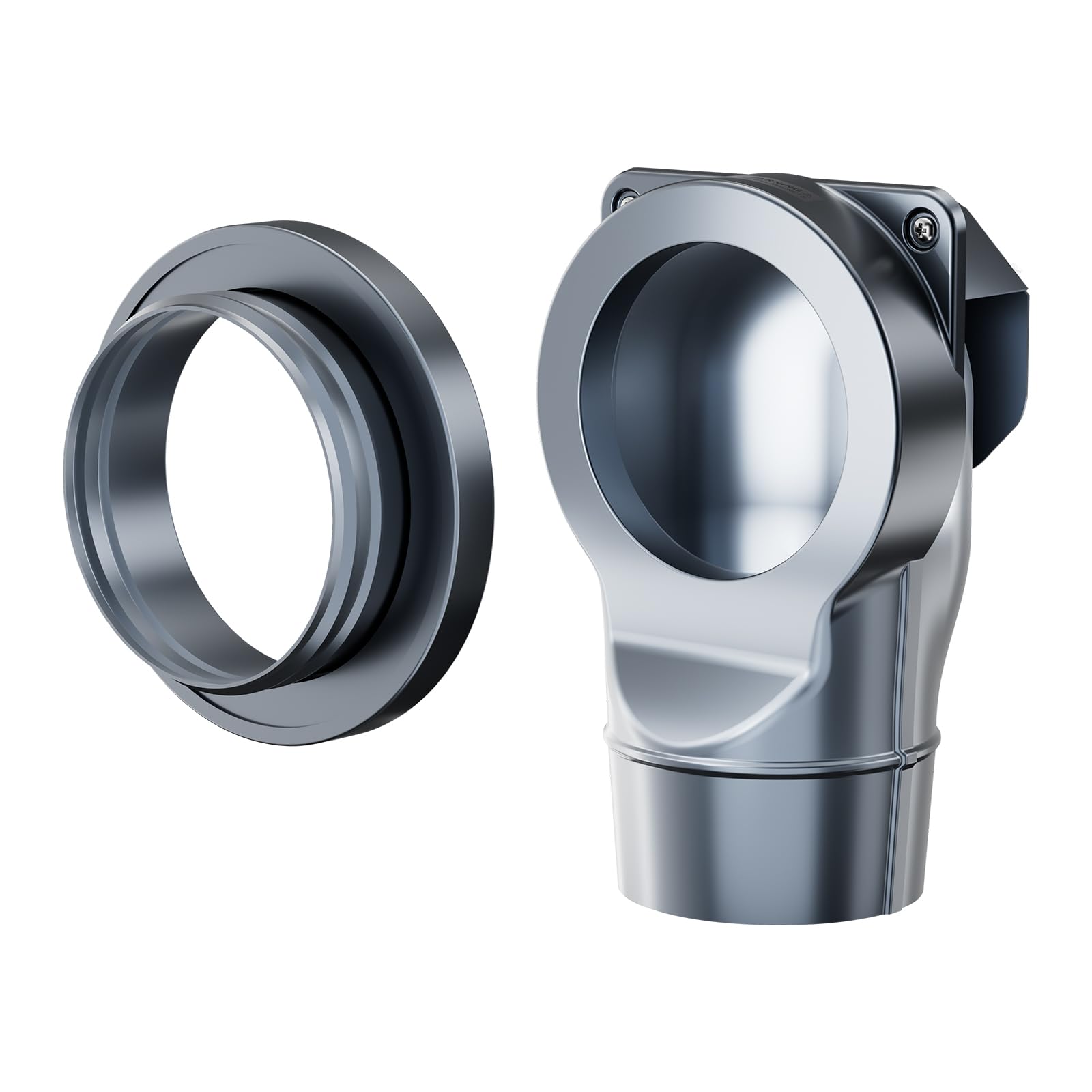 Photo 1 of VOXWELLY Magnetic Dryer Vent Coupling Easy to Clean Quick Connector Airtight Seal Dryer Vent Connector Kit Including a 2.6ft 4" Duct and two Clamps, DV90
