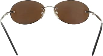 Men's Rimless Sunglasses | Matrix Morpheus NEO Type Costume Black Round Oval