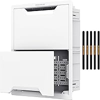 Perlegear 17-Inch In-Wall Media Box: Recessed TV Cable Management for One Connect Box, Switches & Streaming Devices | Easy Install Kit