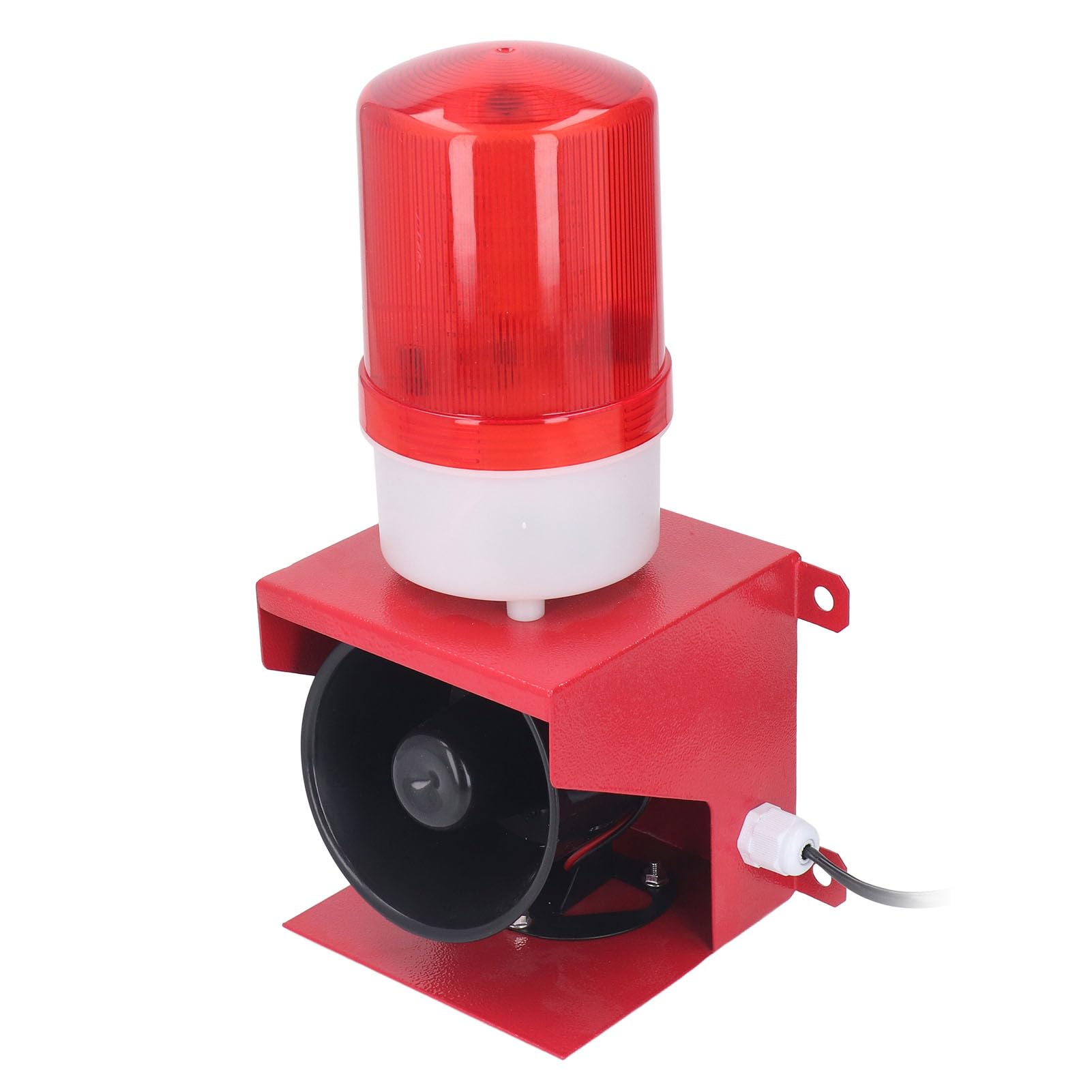 Bocina de Luz Estroboscópica de Alarma de Sirena Industrial Seguridad Exterior Impermeable de 115 DB para Fábricas Campus (12 V CC.)