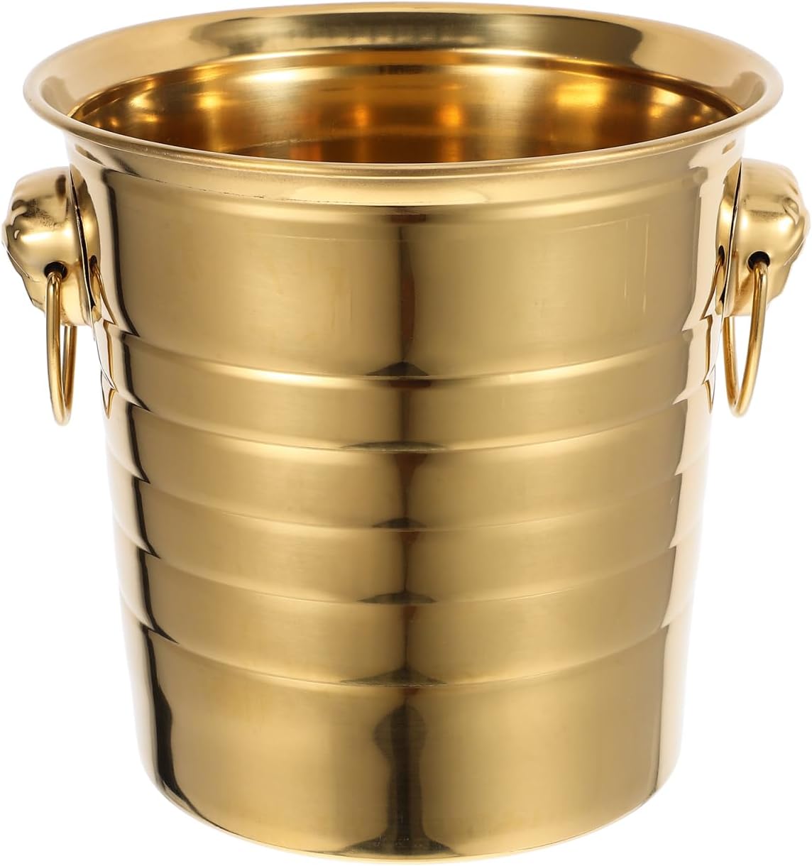 BESTOYARD Stainless-Steel Ice Bucket Champagn Bucket with 4.5 Quart Handle Beverage Tub for Cocktail Bar, Wine, Home Bar Accessories, Parties - Golden