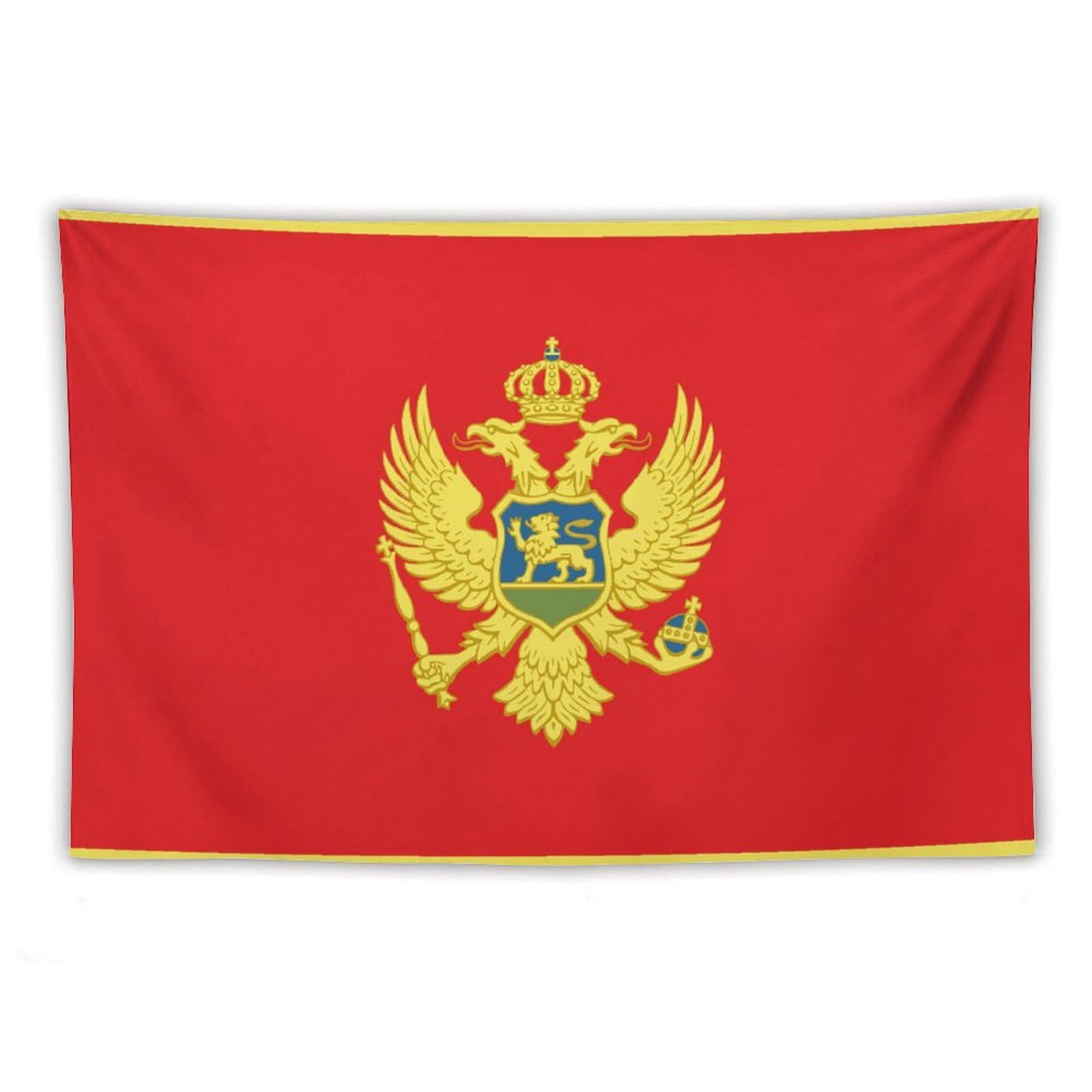 XingFox Montenegro Flag Tapestry Wall Hanging National Flag Tapestry for Room Bedroom Dorm Aesthetic Decorations, 40"x60"