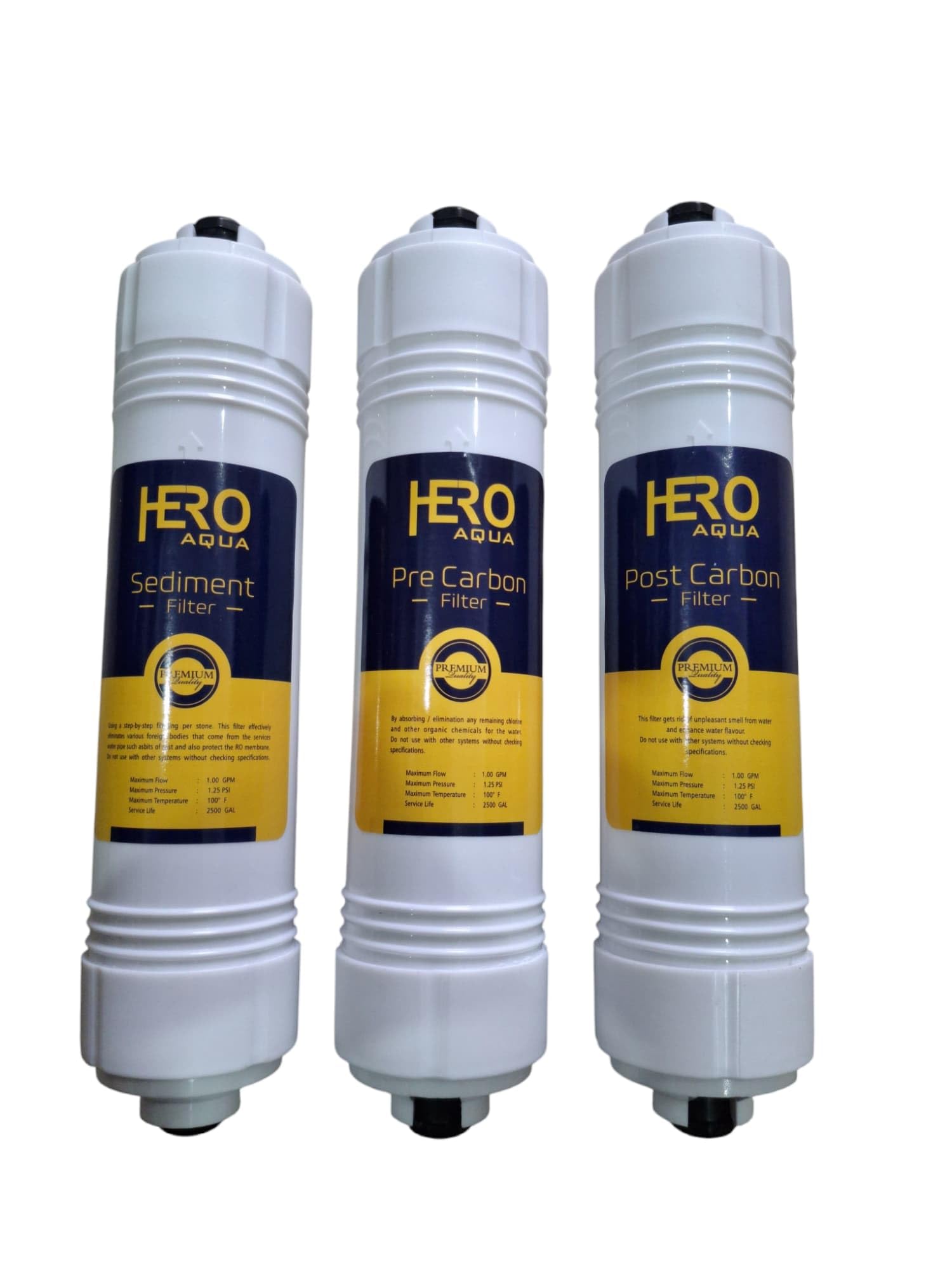ATHIZ Inline Filter Complete Set with Pre Carbon, Sediment Filter, Post Carbon Filter with Connectors Suitable for All Kind of Domestic RO/UV/UF Waterpurifer-image-48