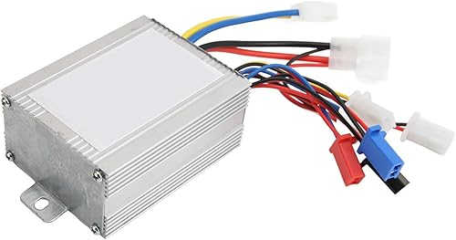 Miniatura 9 de Qiilu Controlador de velocidad del motor de CC, módulo de controles del controlador del motor de cepillo con agarre del acelerador DC 12V 24V 36V