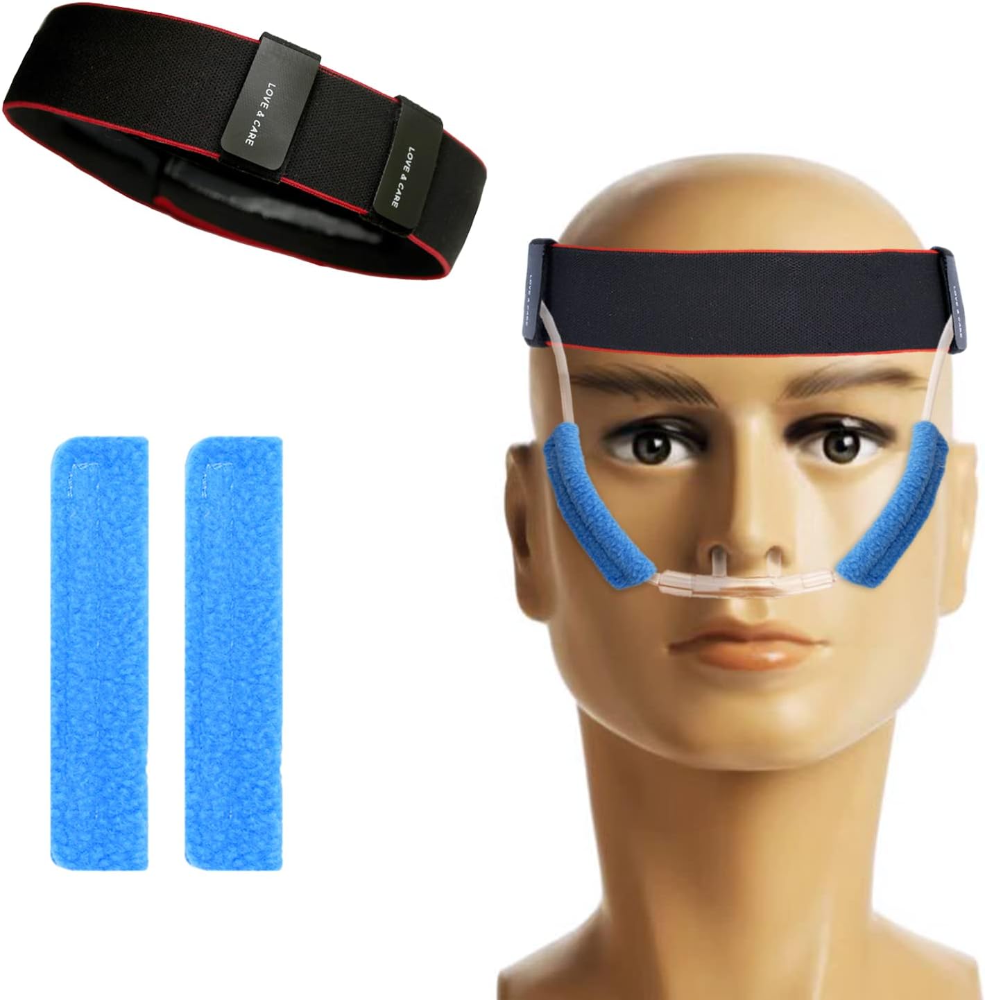 3Pcs of Comfort Nasal Oxygen Cannula Headband Ear Protector