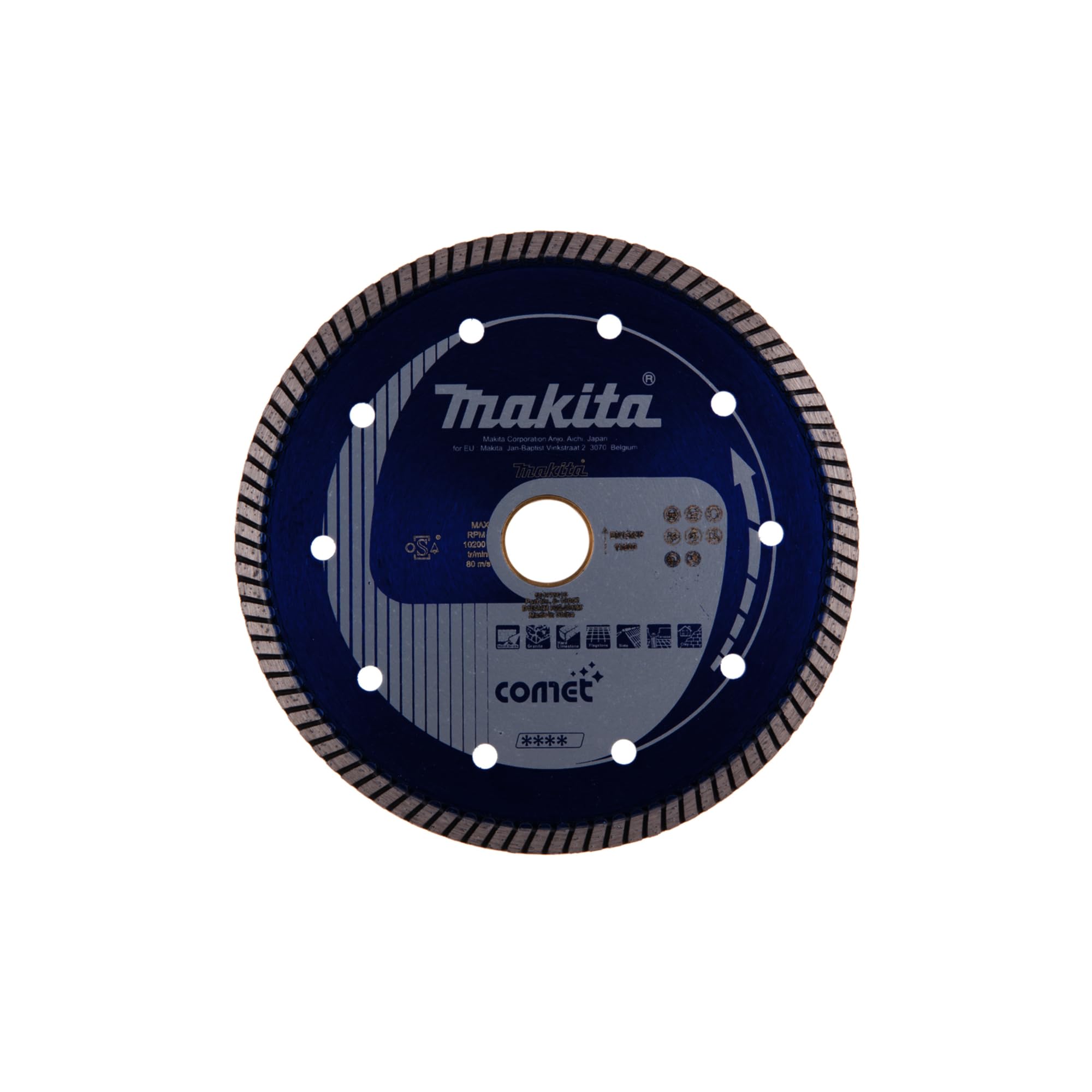 Makita B-13007 - Disco de diamante comet 150x22,23 segmento 7 mm turbo + núcleo estándar