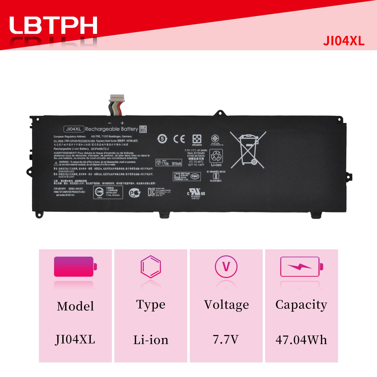 Amazon.com: LBTECH JI04XL Laptop Battery Replacement for Hp Elite