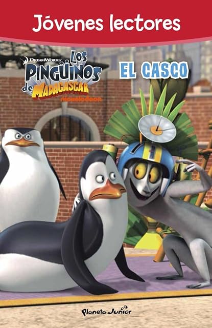 Portada de Pingüinos de Madagascar. El Casco. Jovenes Lectores
