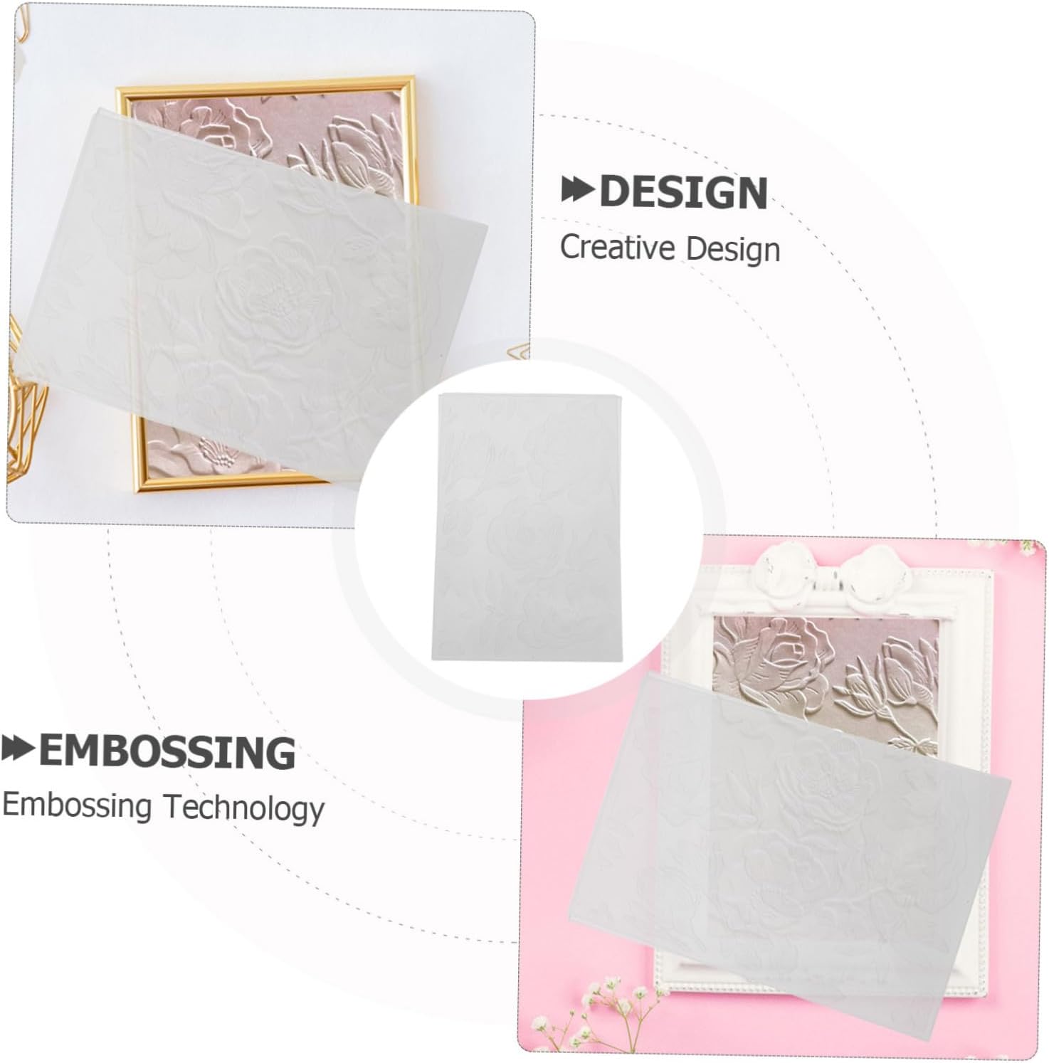 Embossing Folder for Card Making Plastic Scrapbooking Mold Elegant Patterns for Unique Invitations and Greeting Cards Craft Supplies for Creative Projects