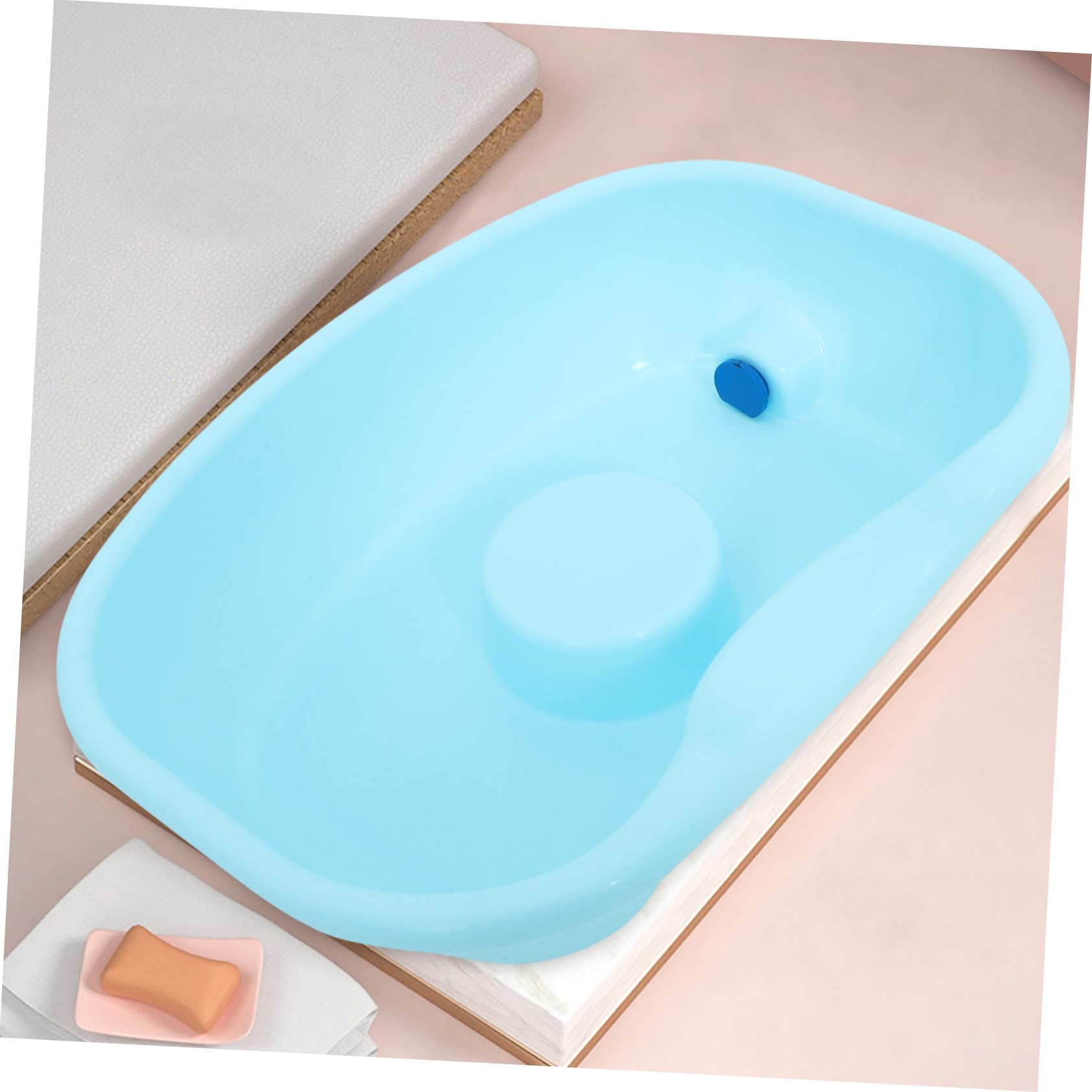 Bacinella Lavacapelli Portatile Abs con Tubo per Anziani e Ragazzo Ragazza | Uso Domestico e Puerperio, Controllo Facile del Flusso Acqua, Verde Chiaro, per Lavare i Chioma a Letto